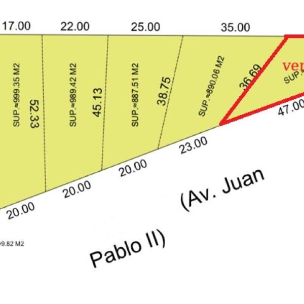 VENTA TERRENO AVENIDA JUAN PABLO II